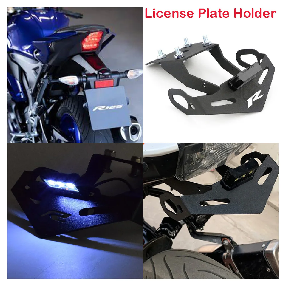 Fits for Yamaha YZF R125 ABS YZF-R125 2019-2025 Motorcycle License Plate Holder Tail Eliminator LED Light Replacement Bracket