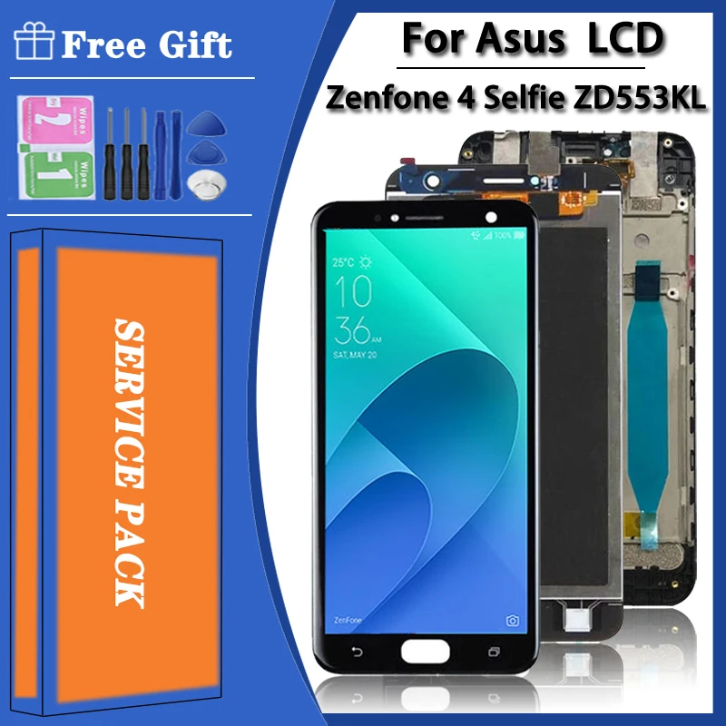 

5.5"Original ZD553KL Screen For Asus Zenfone 4 Selfie ZD553KL X00LD LCD Display Touch Screen Digitizer Assembly Replacement