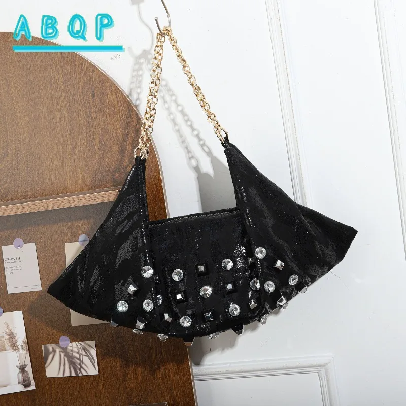 Women's Diamond-encrusted Handbag Luxury Brand Fashion Diamond-encrusted Women's Shoulder Bag Large Capacity Casual Women's Bag