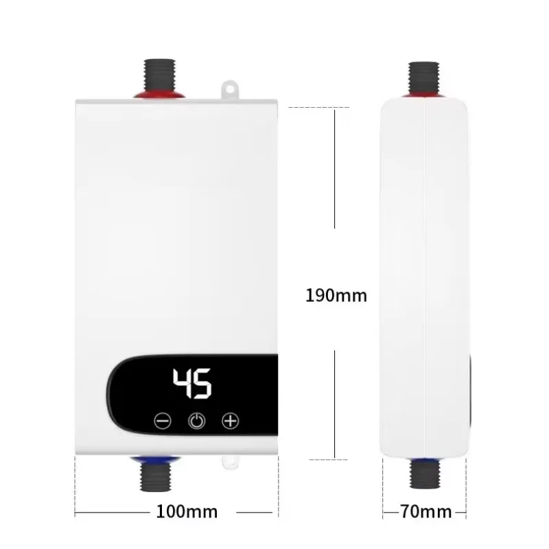 Variable Frequency Electric Water Heater Shower Bath Small Electric Kitchen Treasure Hot and Cold Water Heater view 2