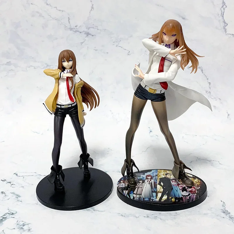 

Steins Gate Figure Cartoon Anime Makise Kurisu White Clothes Doll Action Figurine Statue Models Desktop Ornament Decoration Toys