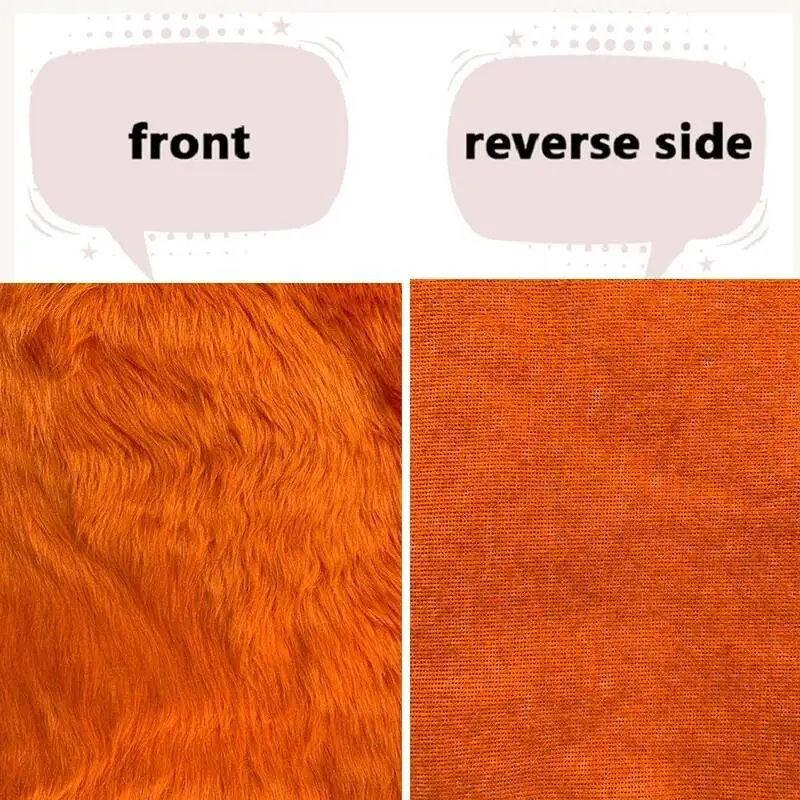 Long Haired White Fabric Imitates Real People Fake Fur High-density Mink Ultra Soft Plush Fabric 30X50cm DIY Cotton Doll Hair