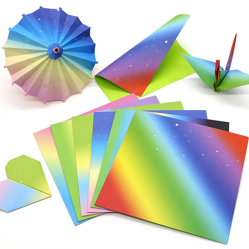 174pcs-rainbow-origami-paper-square-folding-papers-gradient-color-double-sided-premium-craft-paper-for-diy-art-creative-projects