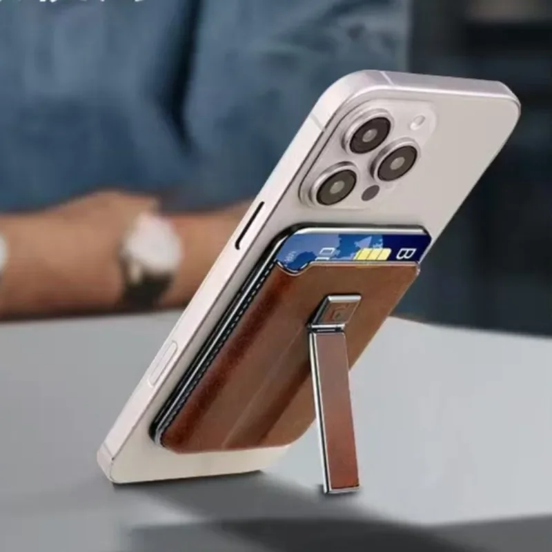 حامل بطاقة عالمي محفظة جلدية مغناطيسية لهاتف سامسونج جالاكسي S25 Ultra S25Edge S24 Plus ملحقات دعامة حامل #4