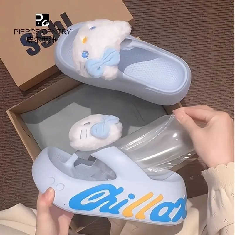 

Summer Hello Kitty Anime Kawaii Sanrio Lovely Doll Casual Shoes Cartoon Cute Paint KT Cat Student Home Shoes Gifts Toys