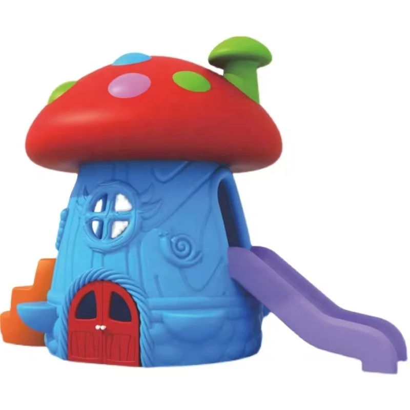 

Blue Mushroom Playhouse Kindergarten Safety Toy Indoor Playground Equipment Plastic Play House