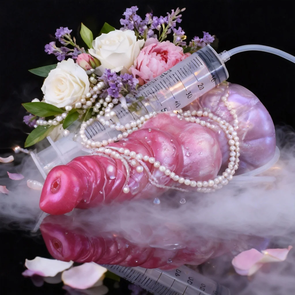 ELKKOST Pink Silicone Squirting Penis Fantasy Dog Knot Ejaculation Dildo Masturbate Sex Toys For Women Men Anal Message