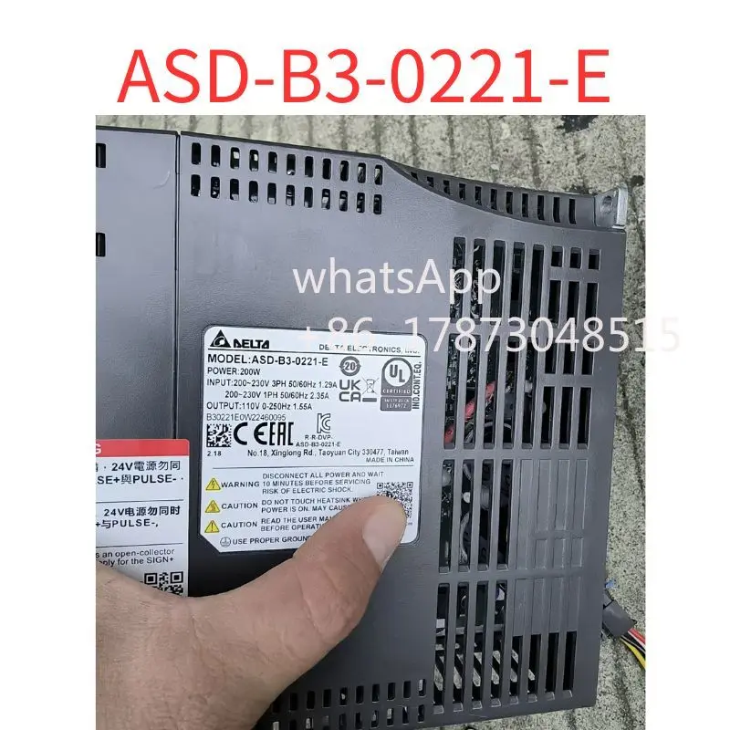 ASD-B3-0221-E servo driver 200W Second-hand test OK