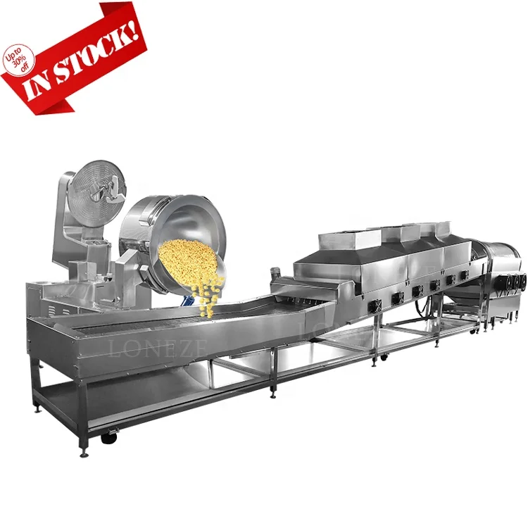 Big Capacity Automatic Industrial Caramel Flavors Gas Electric Popcorn Machine Commercial Popcorn Making Machine Production Line