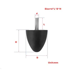 Rubber Shock Absorber Conical VP Cushioning Shock-Absorbing Screw Column