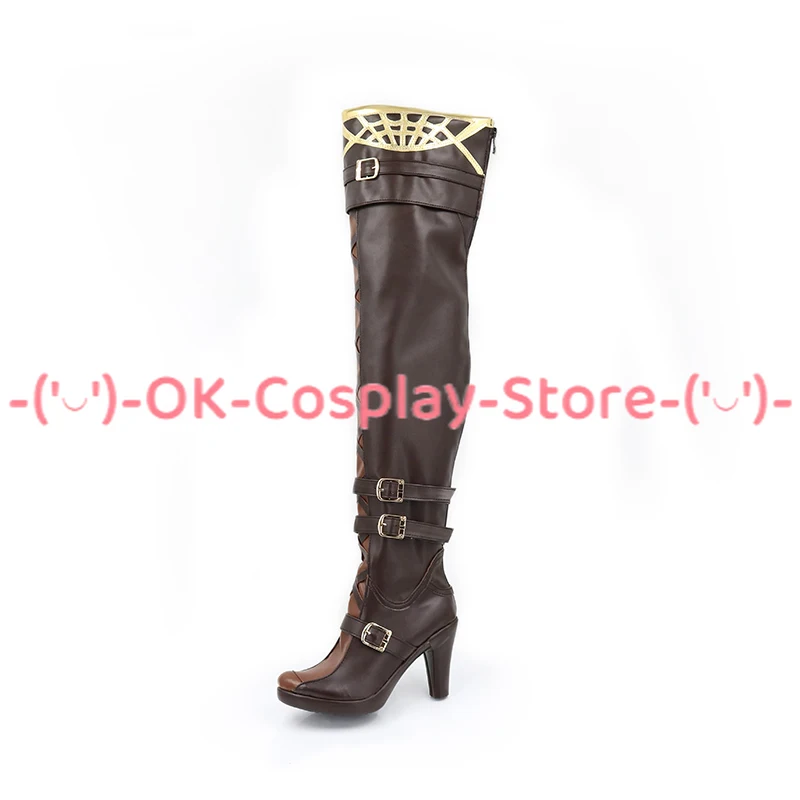 Game Honkai Impact 3 VILL V Cosplay Shoes PU Leather Shoes Halloween Carnival Boots Cosplay Props Custom Made