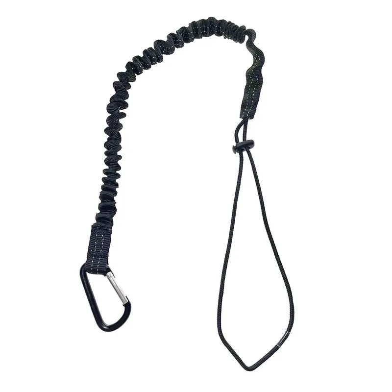 Elastic Kayak Paddle Leash with Safety Hook Coiled Lanyard Cord Tie Rope Canoe Safety Anti-Lost Rope Rowing Boat Accessories