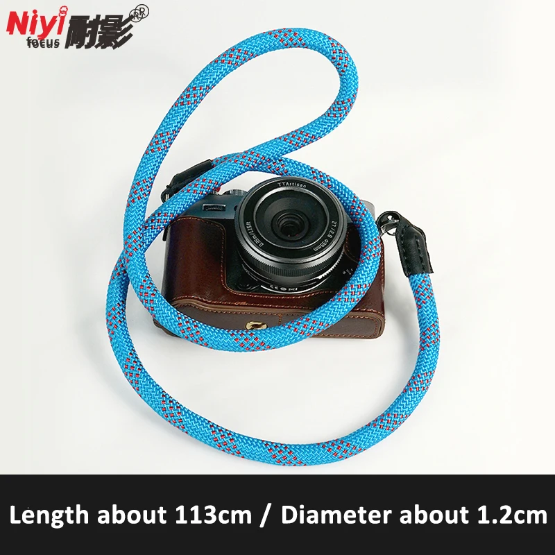 Camera Neck Shoulder Strap Belt for DSLR Camera for Sony Nikon Canon Fuji Pentax Panasonic Olympus Bright Color Round Rope Style