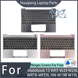 New Keyboard For Matebook 13 WRT-W29 W29L WRTB-WFE9L HN-W19R W19L Top Case Palmrest Upper Case With Keyboard Laptop Parts