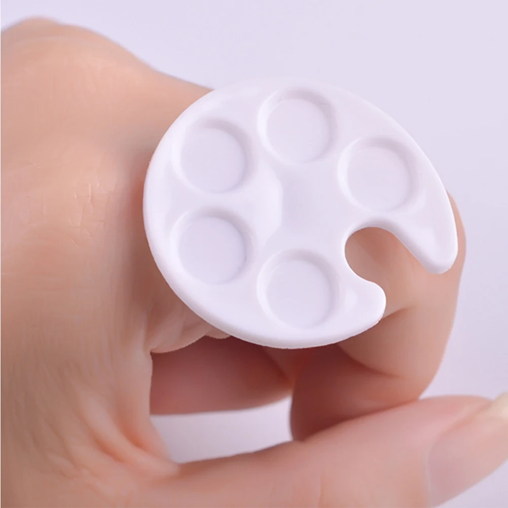 

8pcs Art Tray Mix Colors Portable Palette For Manicure Tools Pallette Manicure Ring Nail Ring Nail Artist Art
