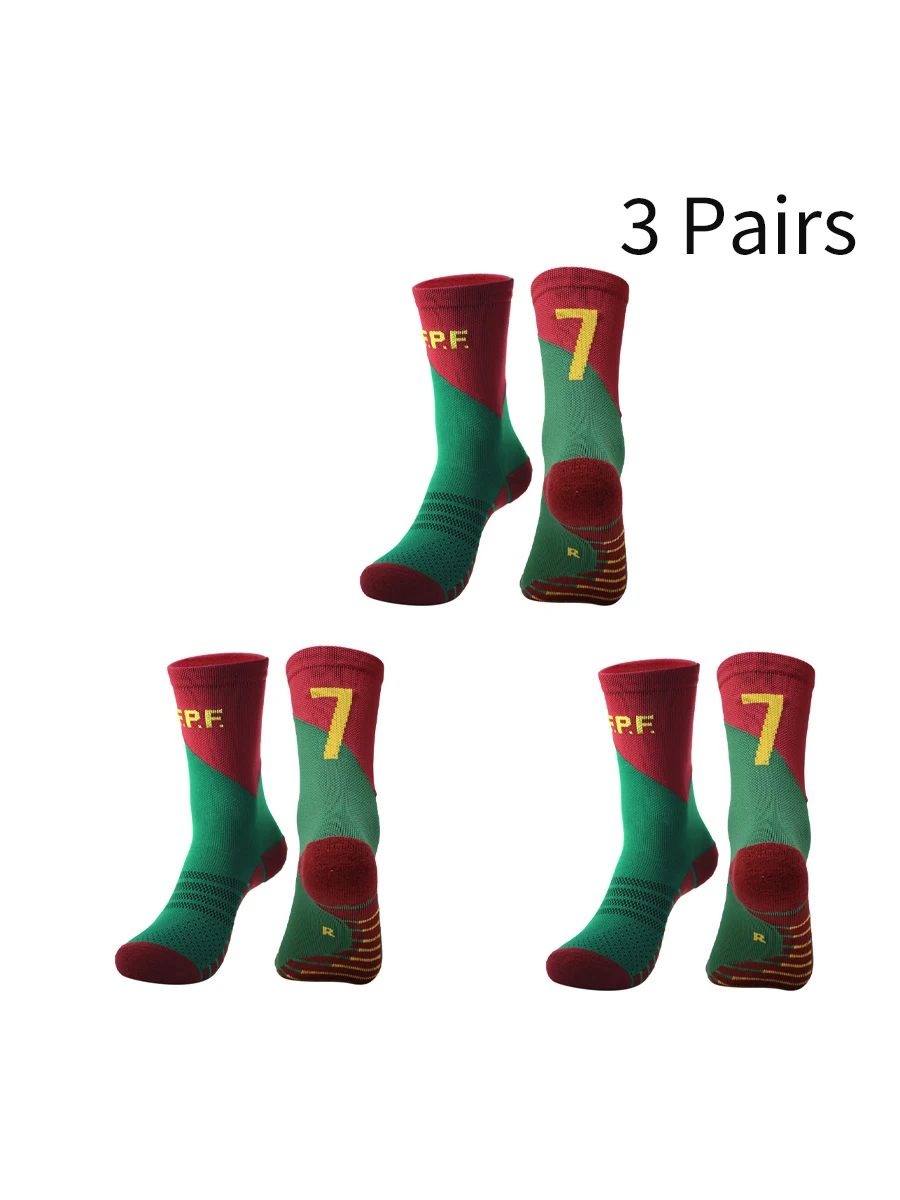 

3 Pair of adult mid-tube socks thickened terry basketball socks youth non-slip sports socks elite socks