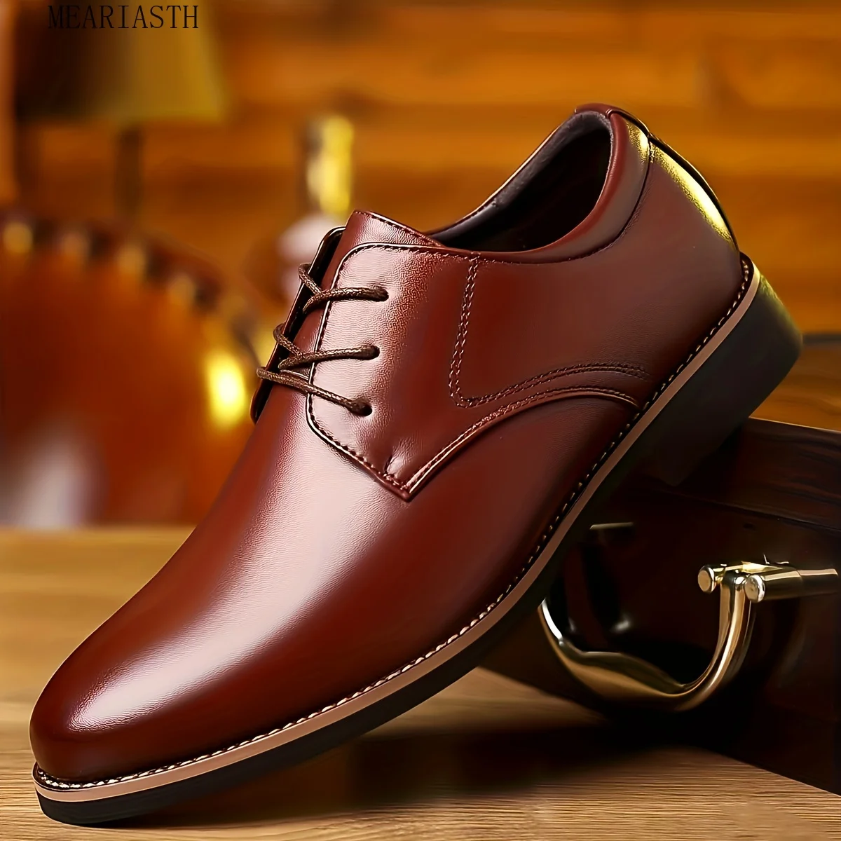 Scarpe derby casual da uomo Scarpe stringate basse antiscivolo traspiranti per ufficio aziendale Primavera Autunno e inverno mocassino homme