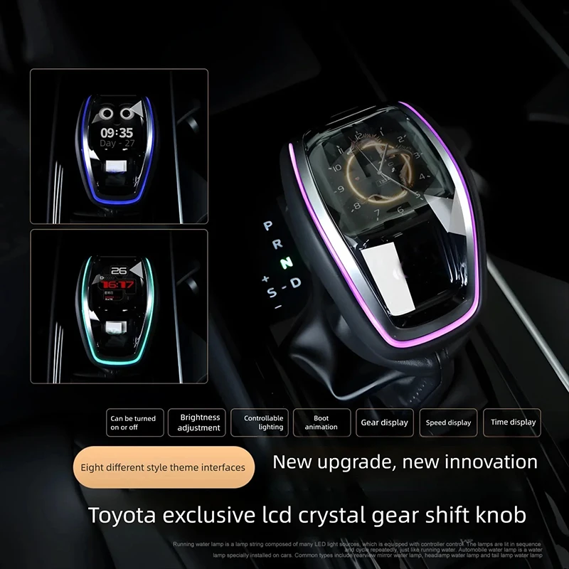 

Crystal Shift Knob For Toyota Camry/Corolla/Levin/Avalon/ Venza/Highlander/CHR/IZOA/Granvia Liquid LED Gear Head LED 64 color