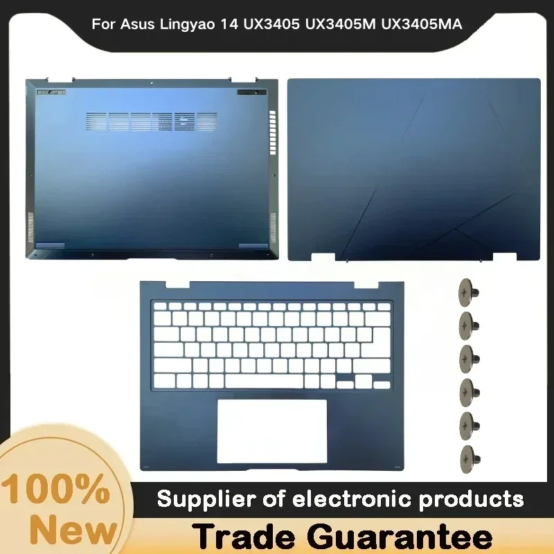 New For Asus Lingyao 14 UX3405 UX3405M UX3405MA C case LCD Back cover  Upper cover palmrest Bottom Case Base Cover A C D Shell