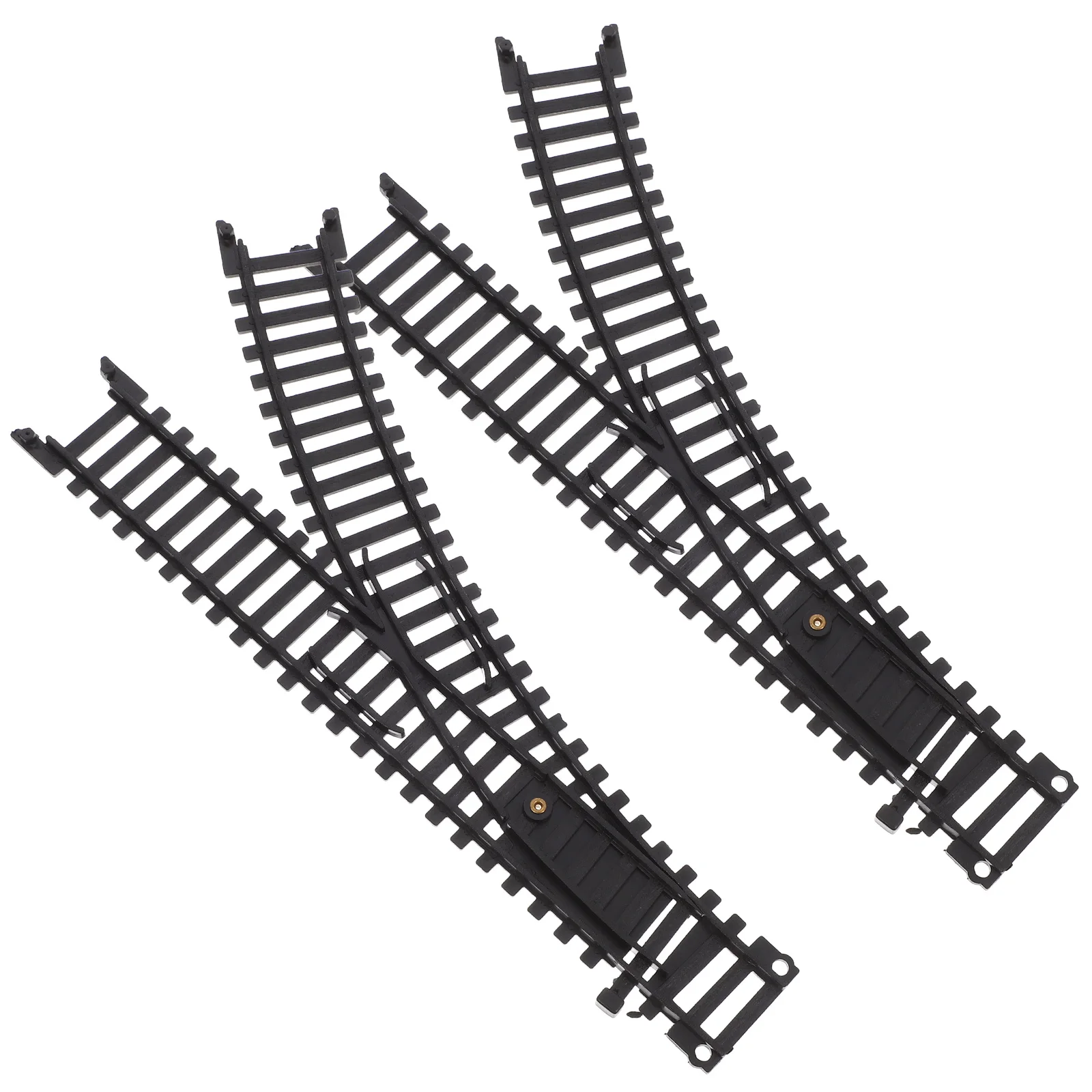 Set elettrico 1 paio di parti di ricambio per bambini Tracce realistiche a forma di Y ad alta velocità Ferrovia Treno assemblato in plastica nera