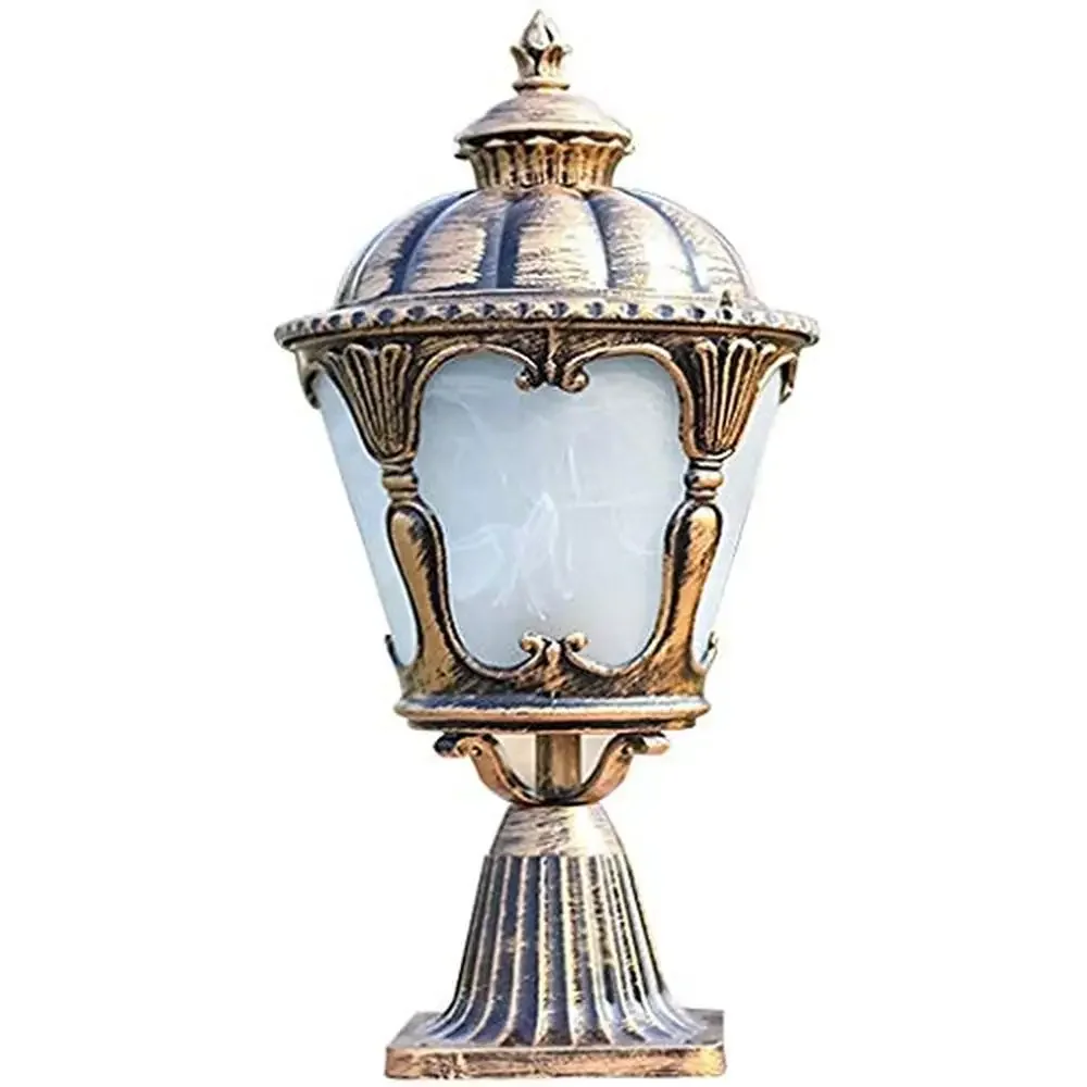 

European Outdoor Glass Aluminum Landscape Lighting Post Head Fence Patio Column Lamp(Note The brand name "" has been excluded