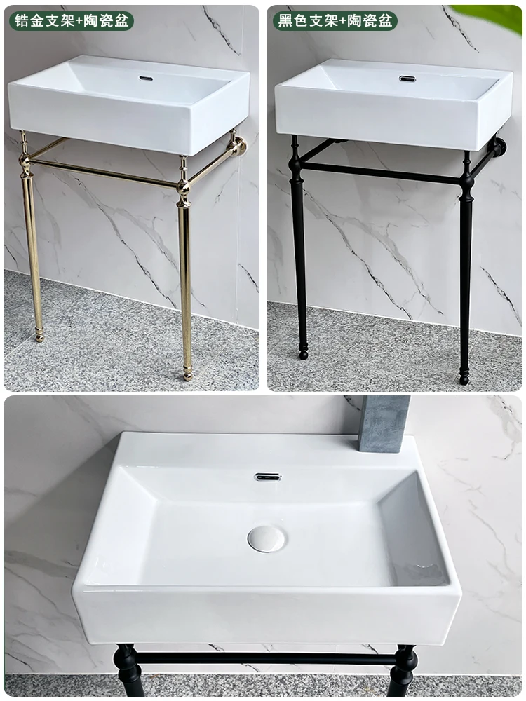 Retro Klassiker ganz Kupfer schwarz Halterung Waschbecken Toilette Boden halterung Keramik Waschbecken Gold
