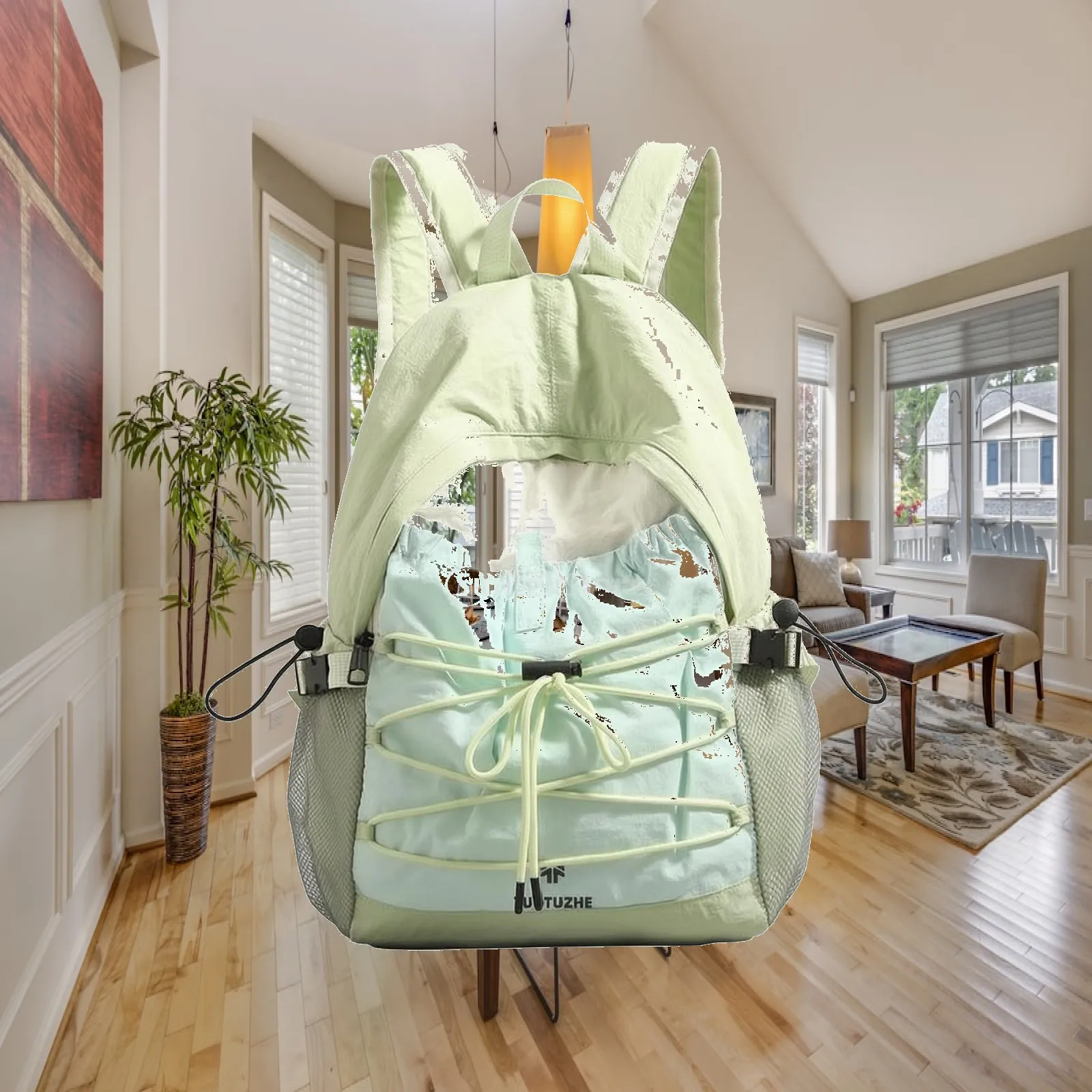 Versatile Polyester Travel Daypack for Women with Padded Shoulder Straps and Top Carry Loop for School Use