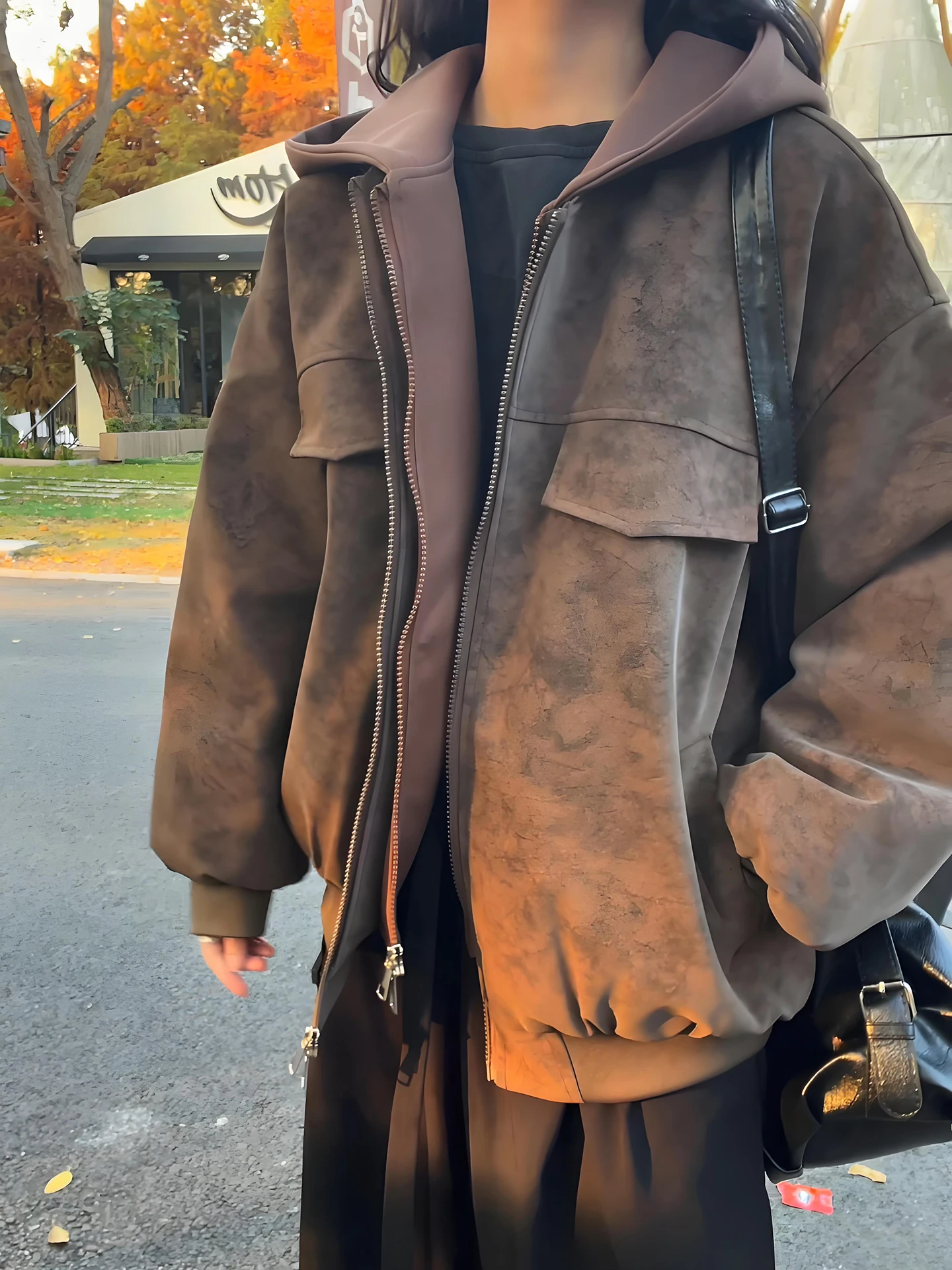

Caucasian Sle Men's ort PU Leather Dyed Jaet Cotton Coat Winter Warm Casual Outerwear Faionable Youth Culture