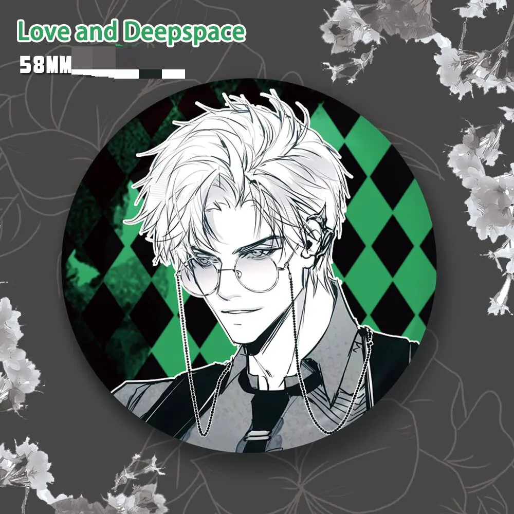 58 мм игра Love and Deepspace Xavier Sylus Qin Che косплей значок булавка SPTE жесть Broe Pin SPTE жестяная брошь ﻿   Опора