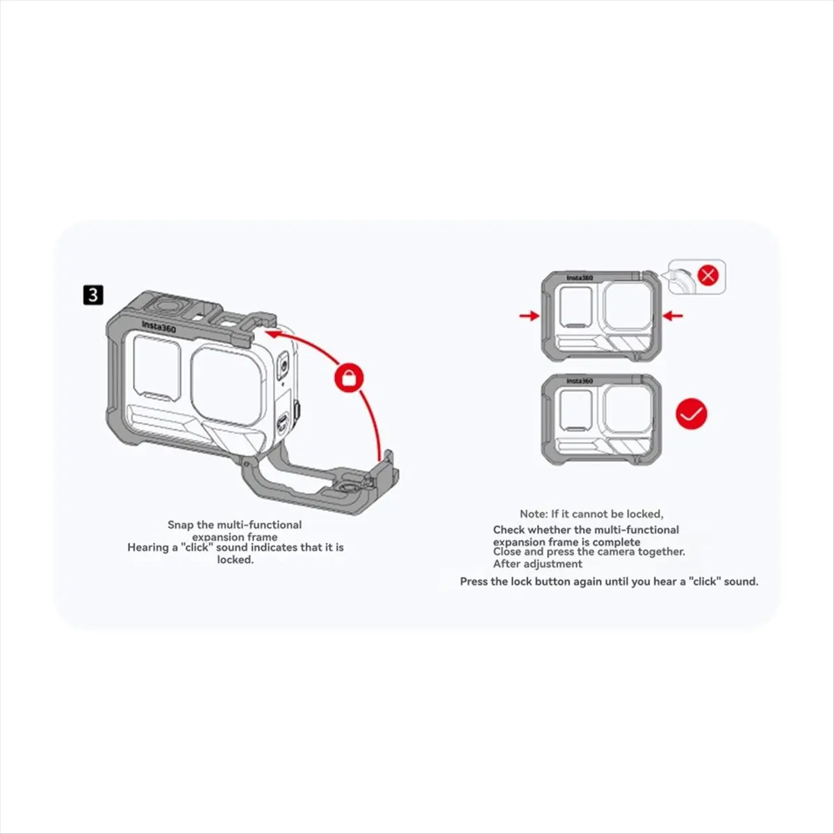 For Pro 2 / Kit Camera Frame & Expand Accessories for Enhanced Filming Experience Silver