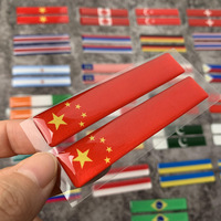 Adhesive Drop Flag Scratch Sticker Motorcycle Helmet Reflective Waterproof Decorative Accessories Universal National Flag Lab