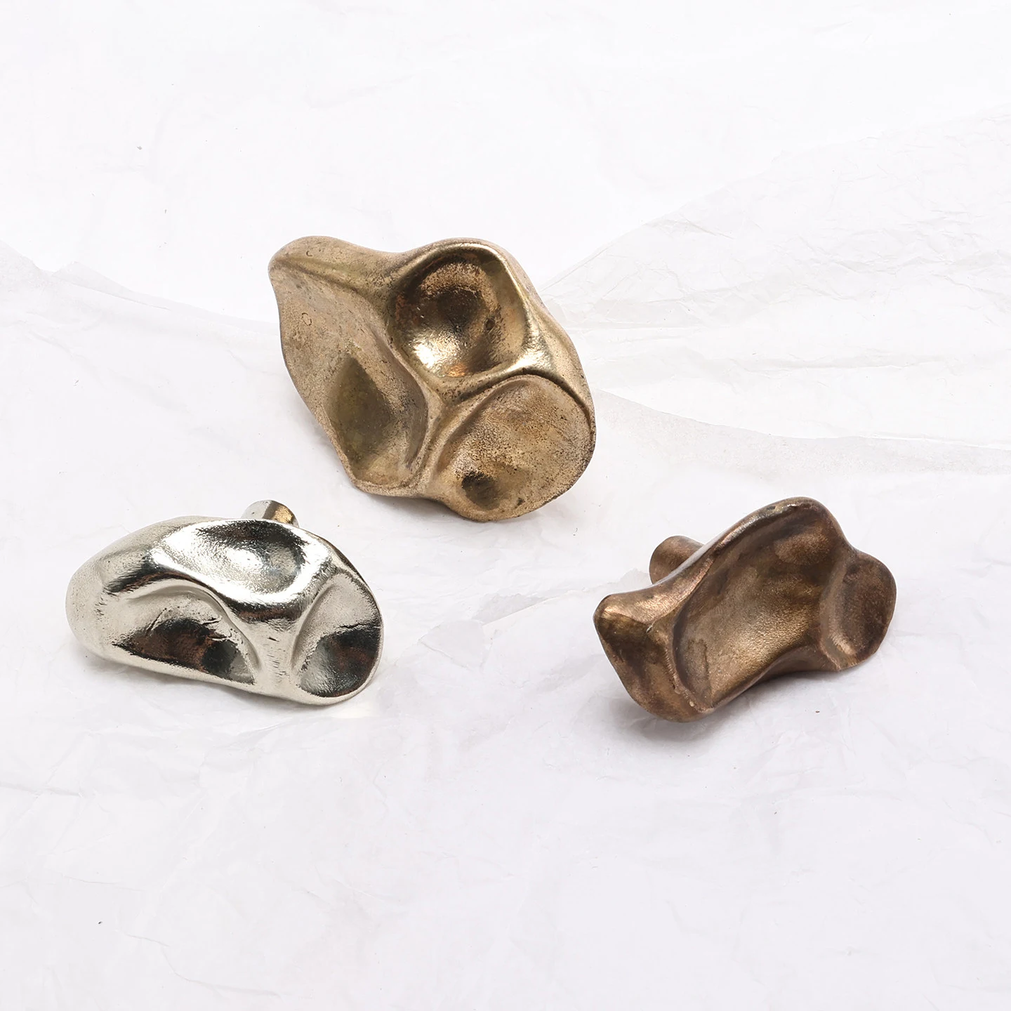 Stone shaped bronze cabinet handle — product image 6