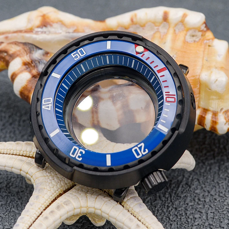 Custodie per orologi in scatola di tonno con quadrante NH35 inserto con lunetta Seiko orologi meccanici per cassa dell'orologio subacqueo da uomo con movimento automatico NH35