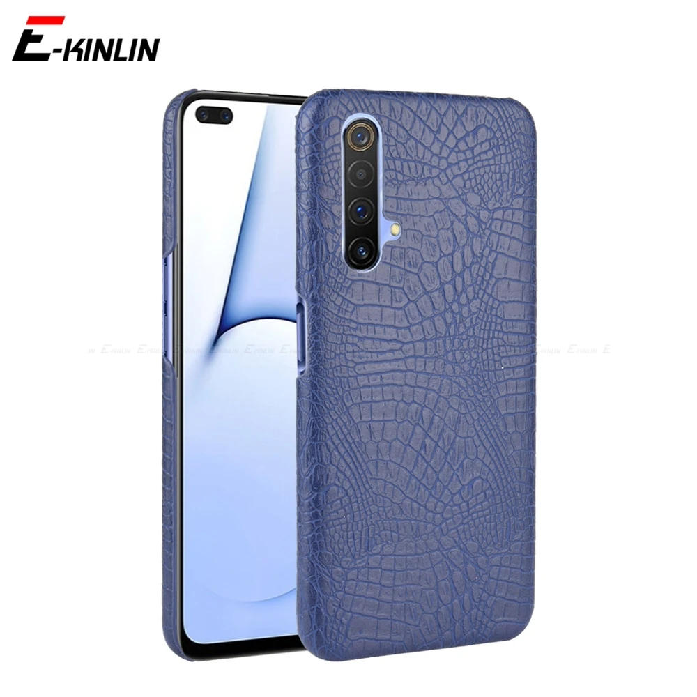 Snake Crocodile Texture PU Leather Case For OPPO Realme XT X2 X50 Pro X50m X7 X3 Super Zoom Hard Plastic Back Cover