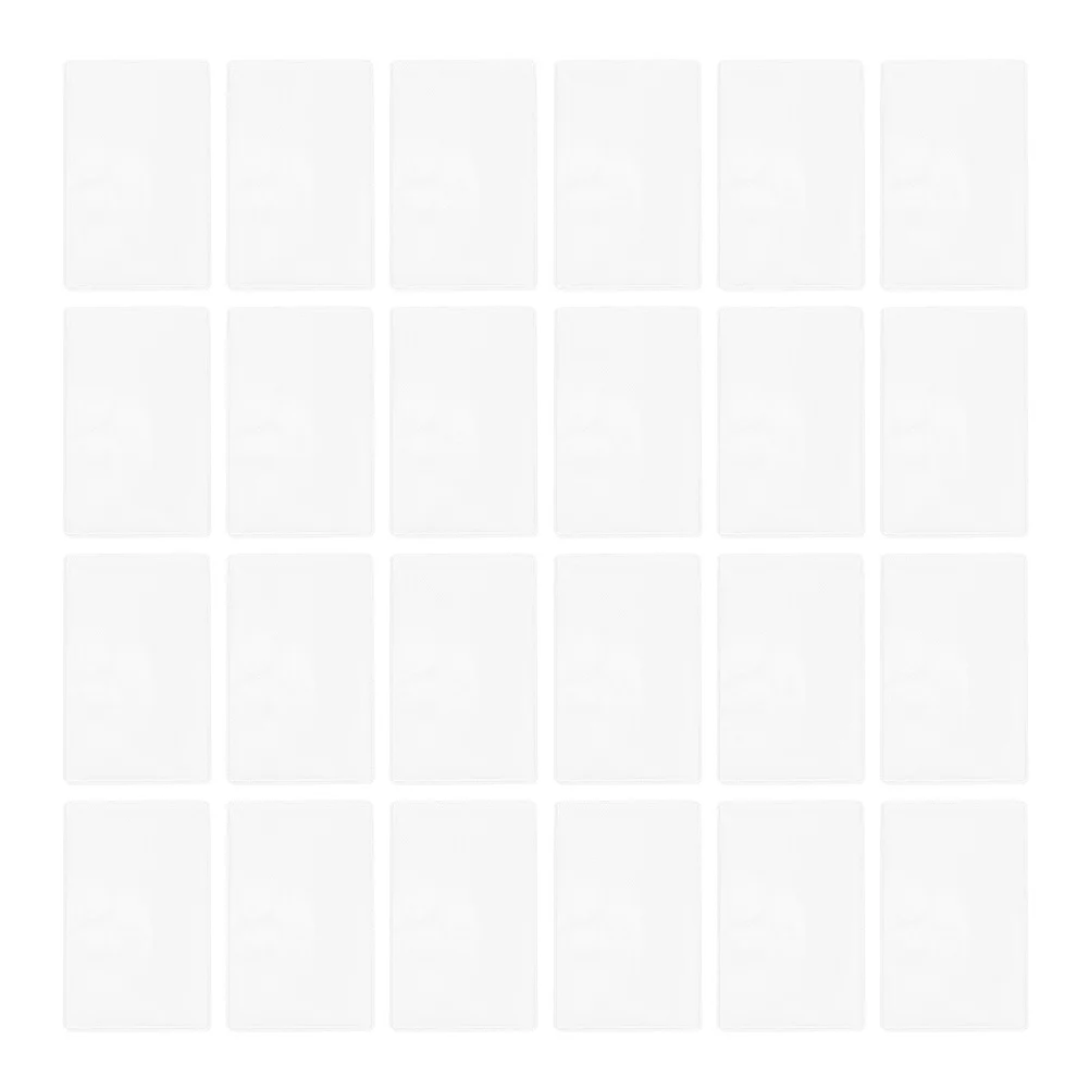 

50Pcs Clear Badge Holder Plastic Id Card Protector Sheets High Transparency for Credit Business Cards Portable Use
