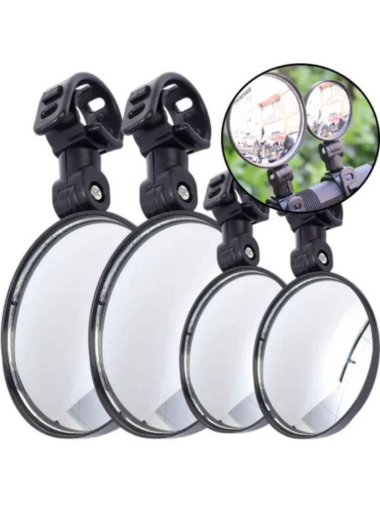 AliExpress Bicycle Rearview Mirror 360° Rotation Wide-Angle Convex Mirror E-Bike Side Mirrors with Adjustable Elastic Plastic Buckle Strap