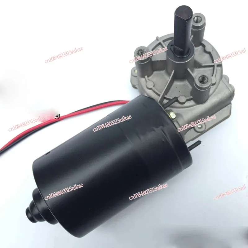 60w 12V 24V 100-550rpm, multi-speed, worm gear DC reduction motor, plastic turbine