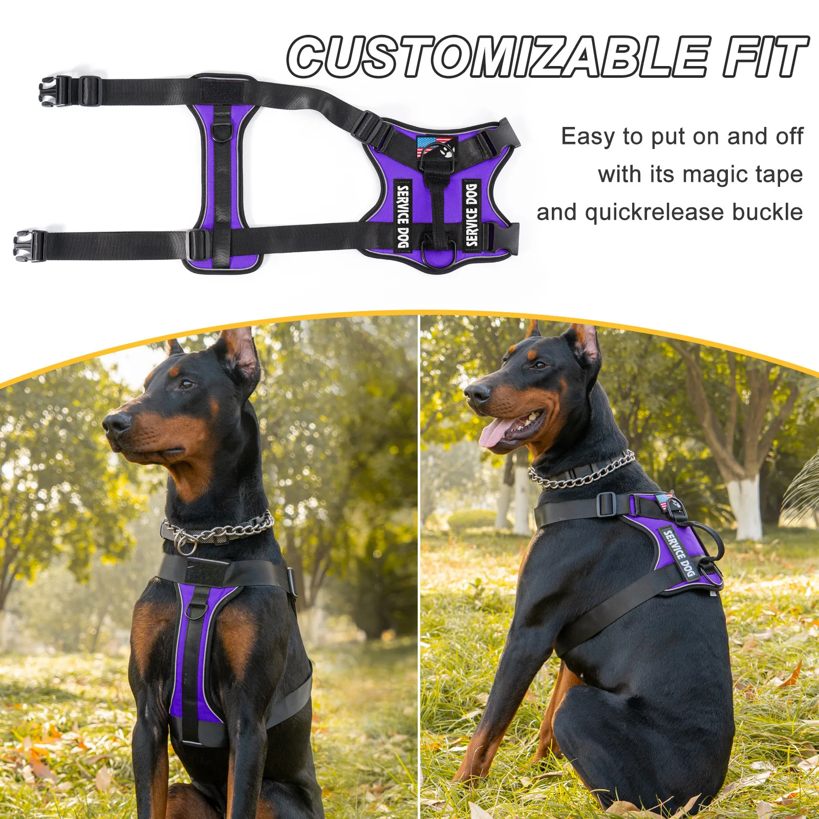 

Dobbin Large Dog Leash - Explosion-proof Pet Tethering Rope - Comes with 5-foot Tethering Rope - Dog Chain Back-strap Tethering