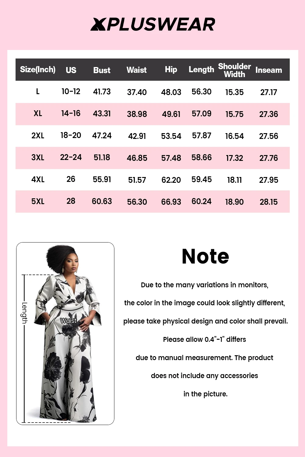بالإضافة إلى حجم الأعمال عارضة الأسود الأزهار الخامس الرقبة 3/4 كم جيب أنيقة واسعة الساق حللا الساتان