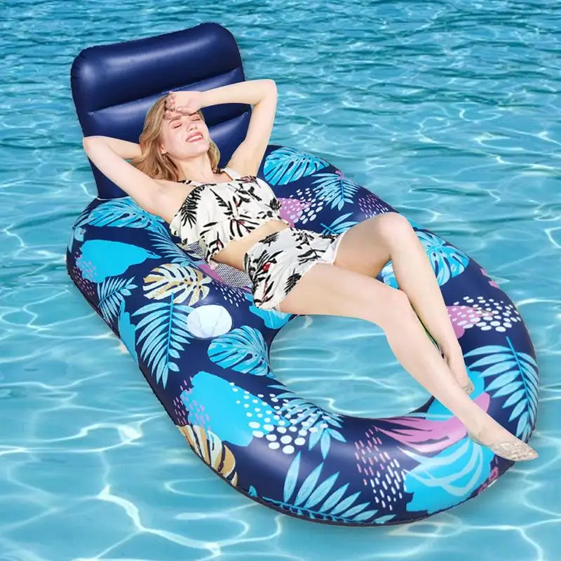 Beach Pool Float Water Pool Floats Solar Swimming Pool Floats Inflatable Tanning Pool Lounger Float With Mesh Seat For Adult