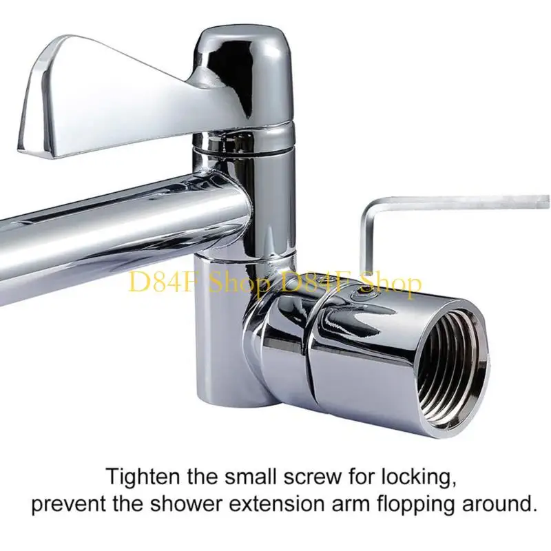 D84F Flexible Shower Head Extension Arm Metal Mixture Standard Tool Complimentary Install