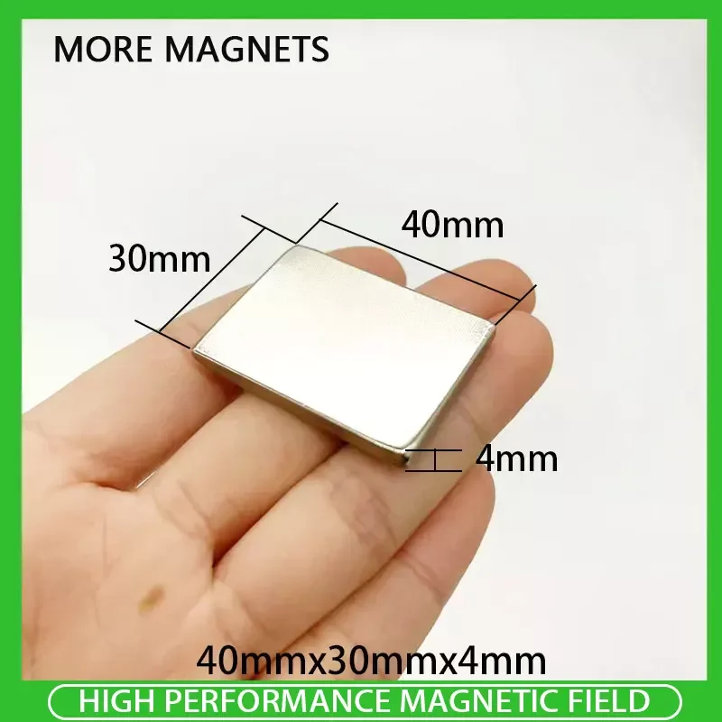 

1/2/5/10PCS 40x30x4mm Neodymium Magnet 40mm x 30mm x 4mm N35 NdFeB Block Super Powerful Strong Permanent Magnetic Imanes