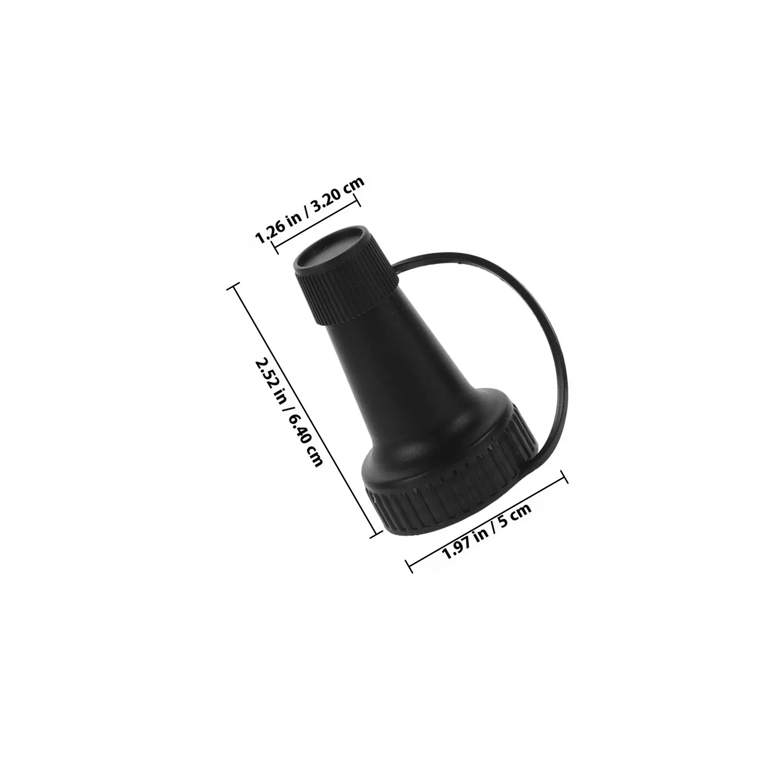 4Pcs Transparent Bottle Sprout Black Plastic Refillable Spout Precise Pouring Cap for Crystal Beads Shooting