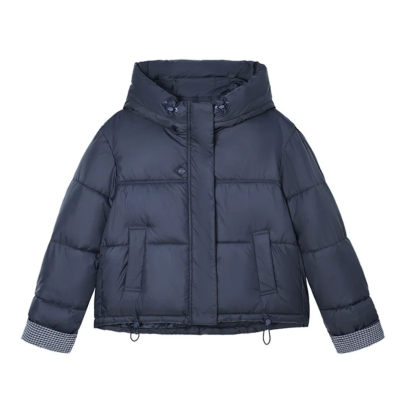 

Warm Cotton Padded Coat Female 2026 New Autumn Winter Down Jacket Women Parkas Hooded Bread Outerwear Short Korean Overwear Tops