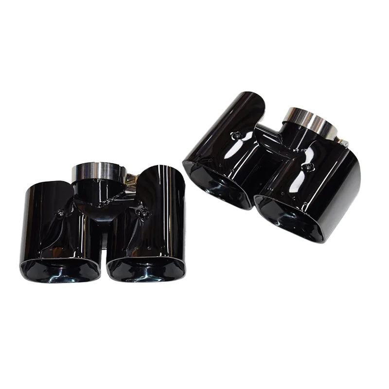 For  Land Rover Defender Exhaust Tip Upgrade Stainless Steel Black Square Quad Outlet Tailpipe Muffler Exhaust Pipe