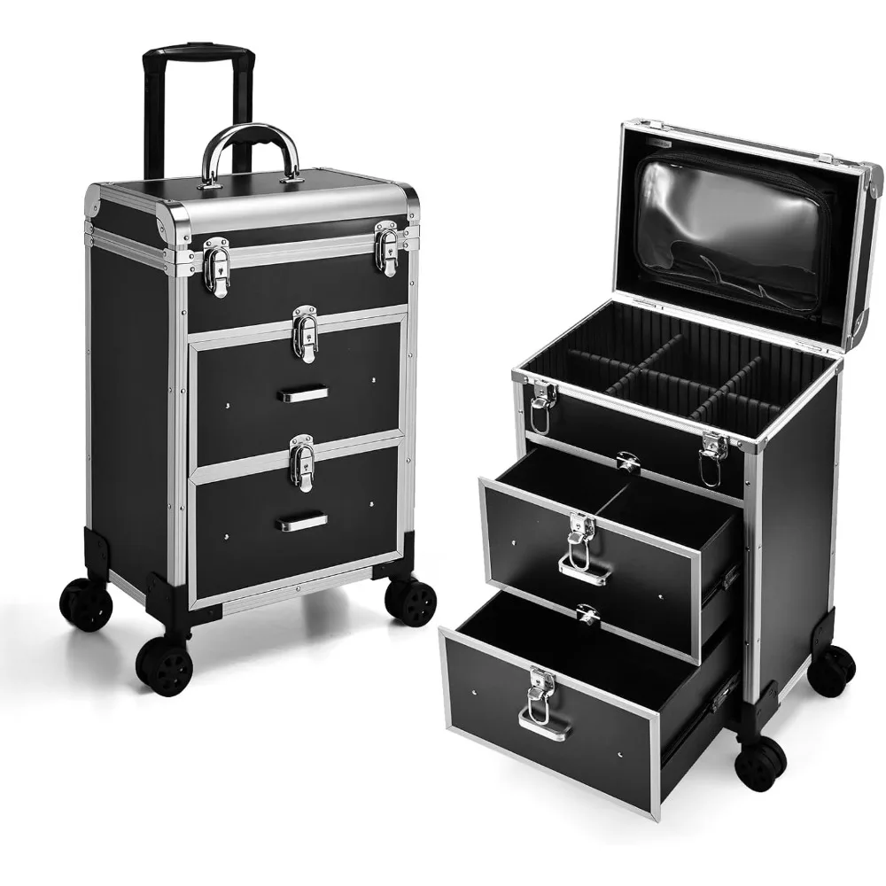 Adazzo Professional Rolling Makeup Train Case: La Soluzione Perfetta per il Trasporto e l’Organizzazione del Trucco