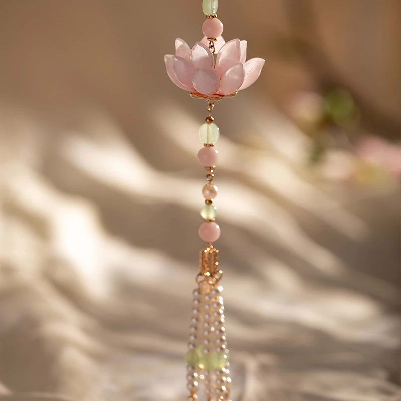 Retro Ethnic Style Necklace Chinese Style Beaded Flower Choker Natural Stone Prayer Necklaces Women Cheongsam Necklace Jewelry