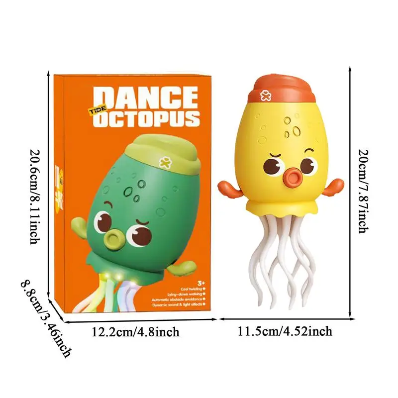 Jouet de danse pour enfants, poulpe dansant, jouet musical, figurine animale lumineuse interactive avec évitement d'obstacles pour jouer au sol, pépinière