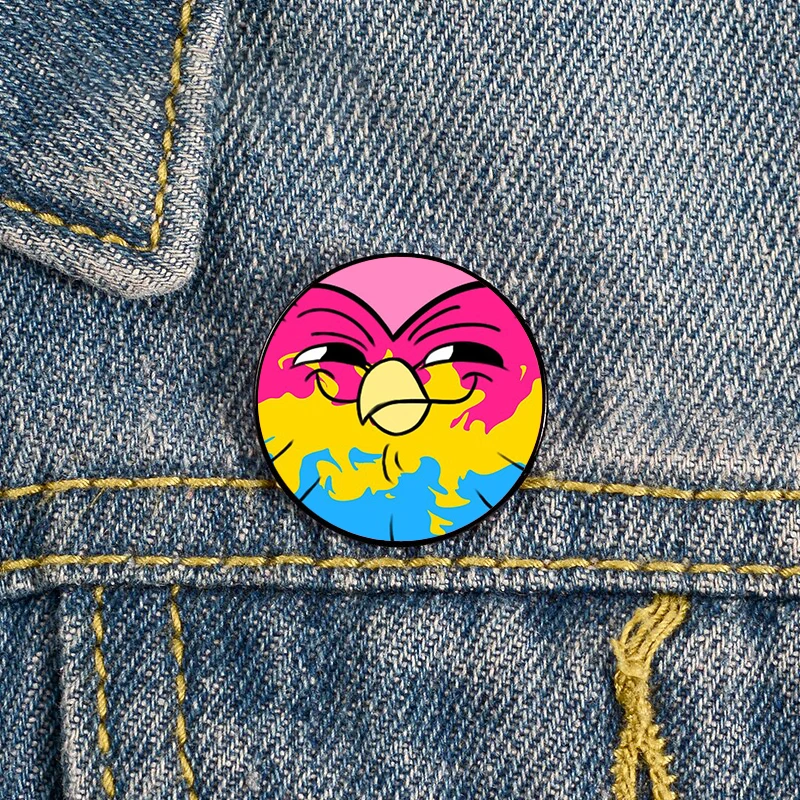 Hooty owl house Printed Pin Custom Funny Brooches Shirt Lapel Bag Cute Badge Cartoon Cute Jewelry Gift for Lover Girl Friends