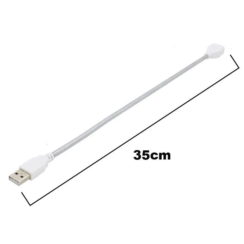 Przedłużacz USB Elastyczny metalowy stojak Przewód zasilający męski na żeński Adapter złącza USB do wentylatora nocnego LED Mini USB
